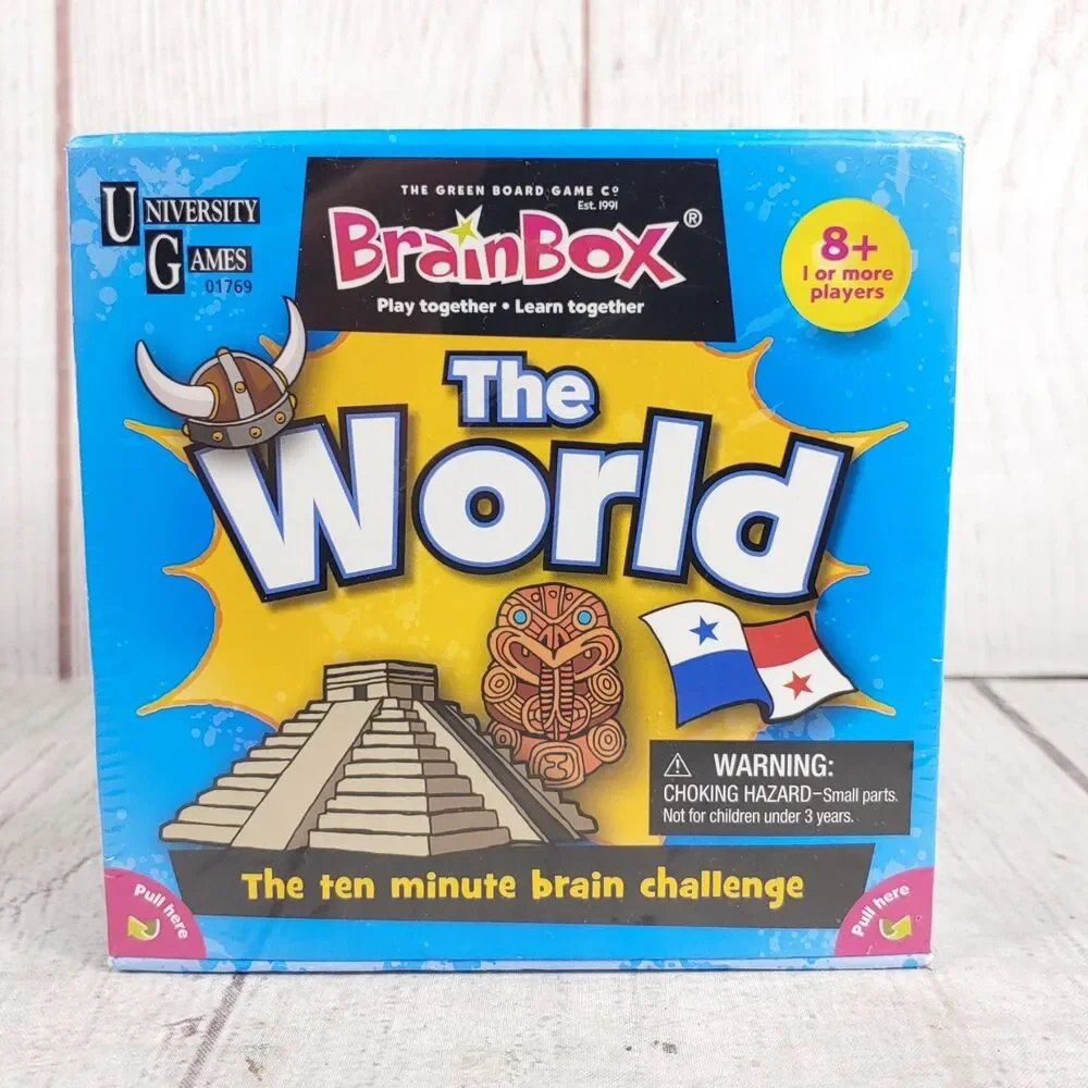BrainBox The World Memory Card Game University Games Educational Kids NEW SEALED